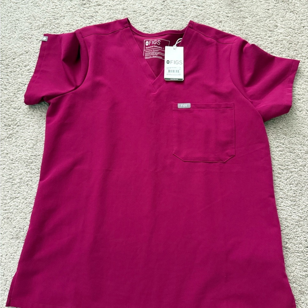 FIGS Scrubs BNWT Zamora & Catarina in dark magenta set - Picture 2 of 8